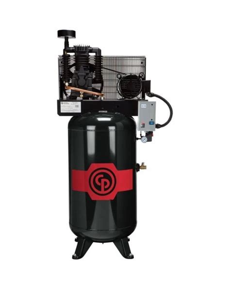 Chicago Pneumatic Reciprocating Air Compressor 5 Hp 80 Gallon1 Phase