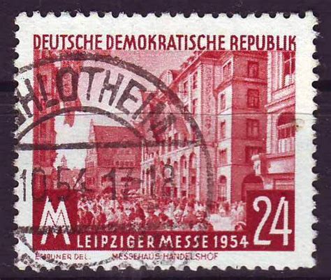 Für den direkten dialog auf. 433 Leipziger Messe 1954 Briefmarke 24 Pf DDR