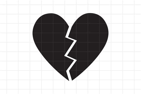 Broken Heart Shape Svg Cutting File 708438 Cut Files Design Bundles