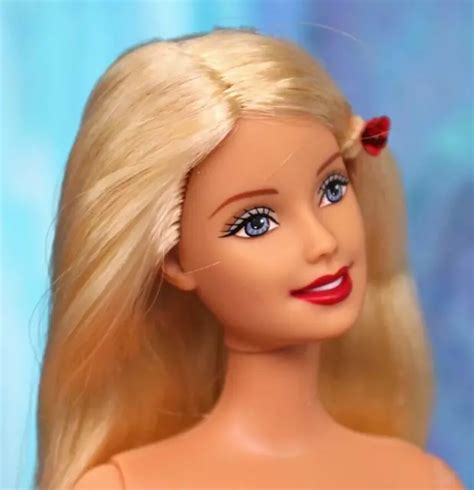 NUDE PALE BLONDE Long Straight Hair CEO Barbie Doll Bellybutton Body