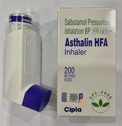 Asthalin Hfa Salbutamol Pressurised Inhalation Bp Metered Doses Prescription At Rs Box