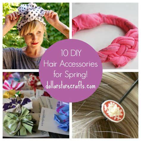10 Recycled Hair Accessories For Spring Dollar Store Crafts