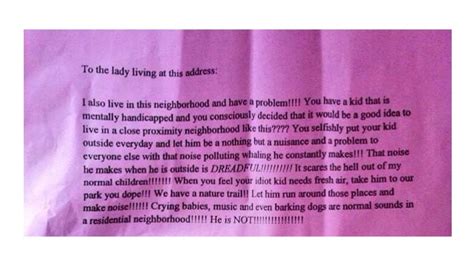 woman receives hate filled letter asking her to move or euthanize autistic son fox news