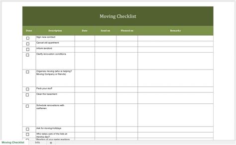 4 using a to do list template to organize your home life. Office Moving Checklist Excel Spreadsheet Spreadsheet Downloa office moving checklist excel ...