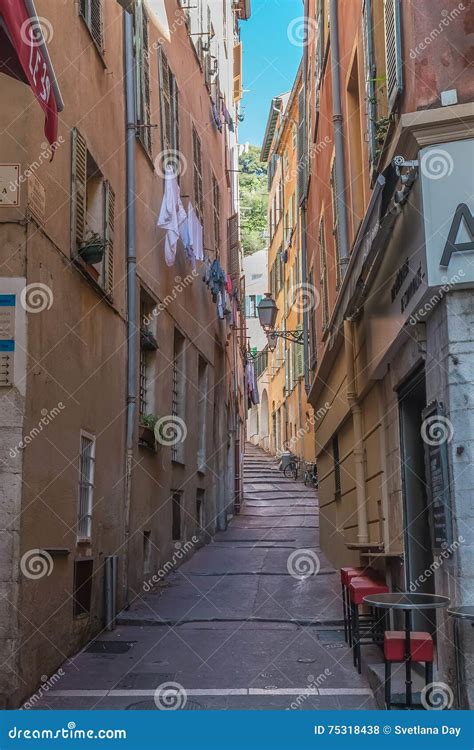 Streets In The Old Town Of Nice France Editorial Stock Photo Image Of