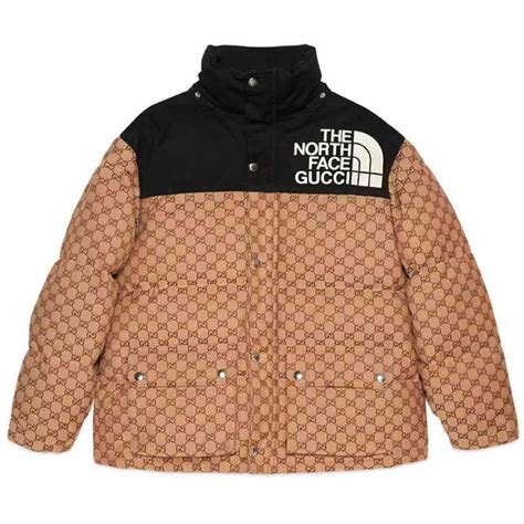 Gucci X The North Face Puffa Jacket Beige Ebony TITIP JEPANG