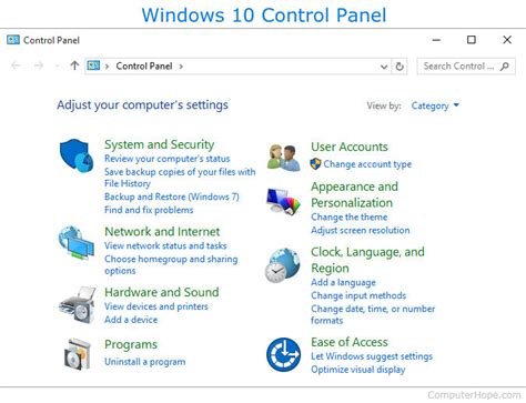 How To Open The Windows Control Panel