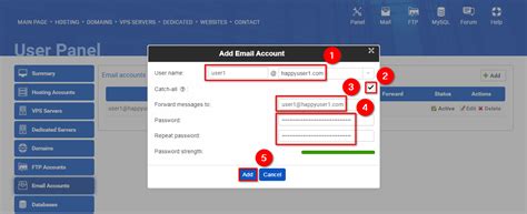 How To Add An Email Account In The User Panel