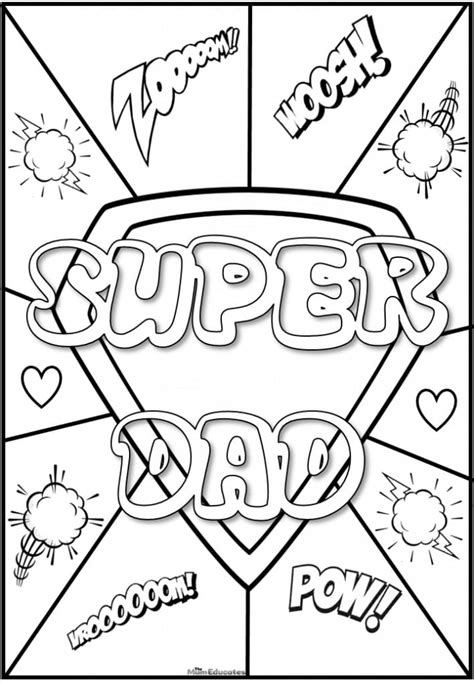 My Dad Is My Superhero Coloring Page Free Printable Coloring Pages