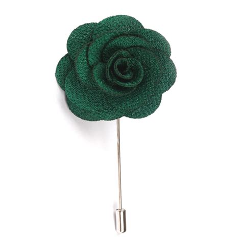 Green Rose Lapel Flower Pin Kruwear Chicago Based Mens Womens
