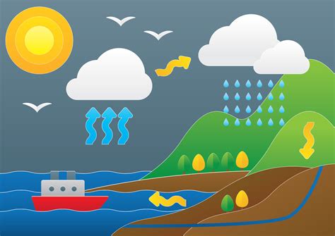 Water Cycle Paper Cut Illustration 217767 Vector Art At Vecteezy