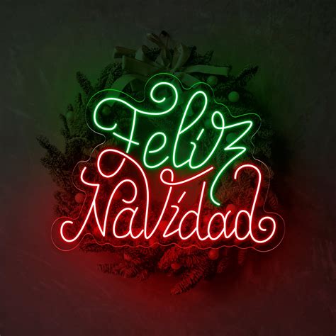 Neón Para Navidad Feliz Navidad 3 Letras Y Carteles De Neón Personalizados Online Oh My Neon