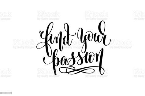 Find Your Passion Hand Written Lettering Inscription Stock Illustration Download Image Now