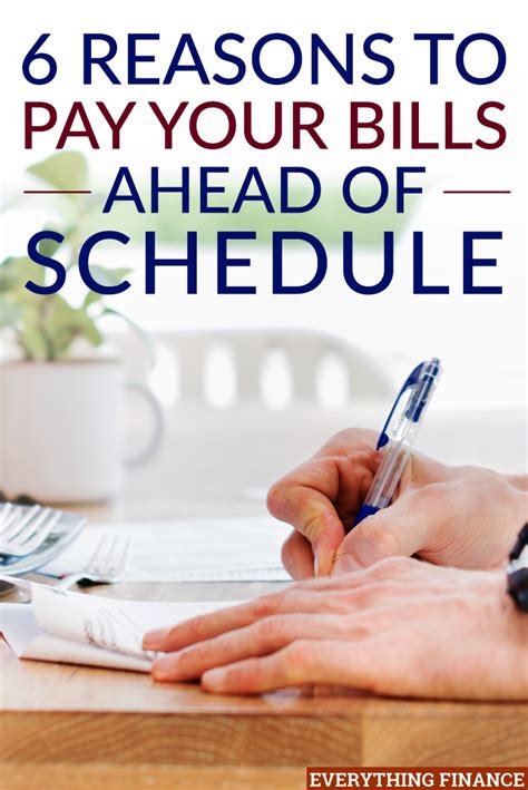 6 Reasons You Should Pay Your Bills Ahead Of Schedule