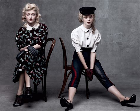 Dakota And Elle Fanning In The Vogue Annual Age Issue Elle Fanning