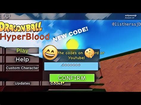 These gift codes expire after a few days, so you should redeem them as soon as possible and claim the rewards to progress further the game. Roblox dragon ball hyper blood 2020 code! - YouTube