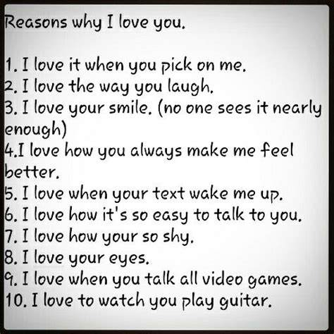 10 Reasons Why I Love You True Reasons Why I Love You Love You