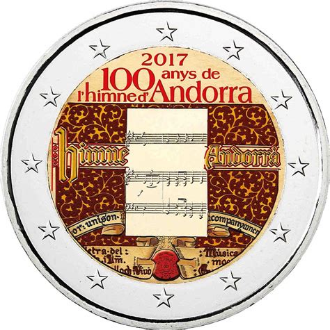 Andorra 2 Euro Coin 2017 Mint Fresh 100 Years National Anthem Of