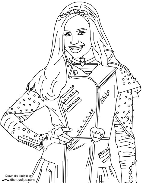 Descendants ausmalbilder / ausmalbilder zeichentrick malvorlagen kostenlos zum ausdrucken : Descendants 2 Coloring Pages Mal