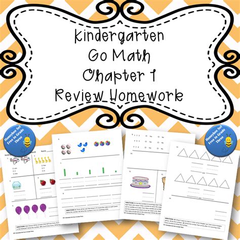 Tips for using formative in different subjects. Kindergarten Go Math Chapter 1 Review Homework in 2020 ...