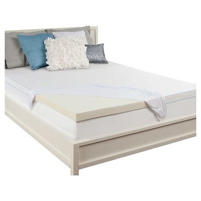 Mattress toppers lie on top of a mattress to support beds that are too firm or soft. Sealy 3" Memory Foam Mattress Topper - White (Queen) : Target