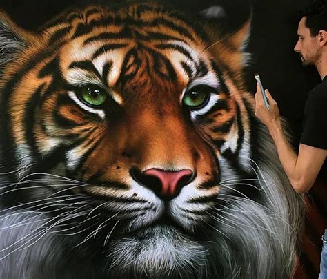 Tigre Oil Painting On Canvas Hyper Realistic Fabiano Millani