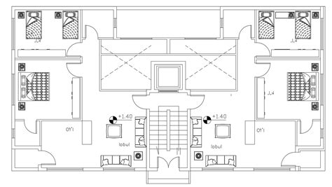 The aventine at aliso viejo offers one and two bedroom apartments ranging from 717 to 1,100 square feet. 2 Bedroom Apartment Floor Plan DWG File - Cadbull