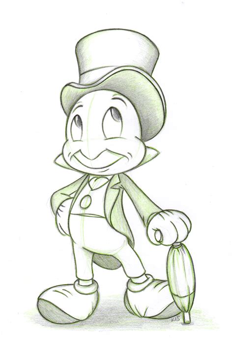 Jiminy Cricket Drawing Easy