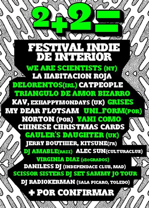 La organización del mallorca live festival 2021 no ha revelado en qué fechas regresará al antiguo aquapark de calvià, mallorca. After Musiic: Conoce el cartel del 2+2= Festival Indie de ...
