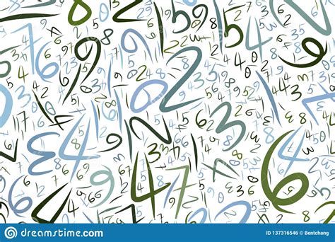 Numbers Abstract Hand Drawn Texture Backdrop Or Background Design