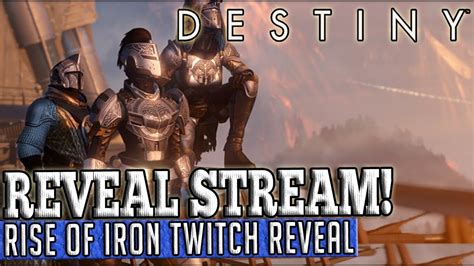 We did not find results for: Destiny | RISE OF IRON TWITCH REVEAL! - Bungie Live stream Confirmed! - YouTube