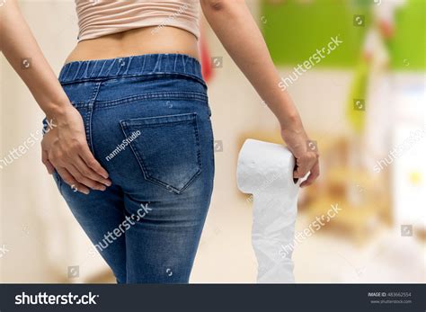 Woman Has Diarrhea Holding His Bum Stock Photo Edit Now 483662554
