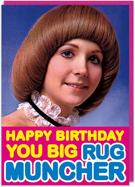 dean morris cards happy birthday you big rug muncher greeting card office products
