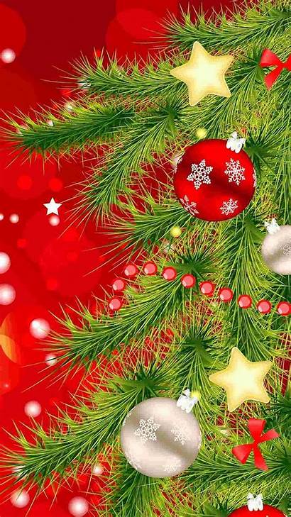 Christmas Iphone Tree Backgrounds Wallpapers Phone Cartoon