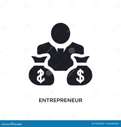 Black Entrepreneur Isolated Vector Icon Simple Element Illustration