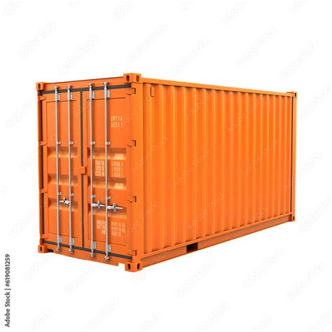 Orange Shipping Container Cargo Container Intermodal Container Iso