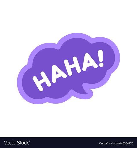 Haha Laughing Speech Bubble Sound Effect Icon Vector Image