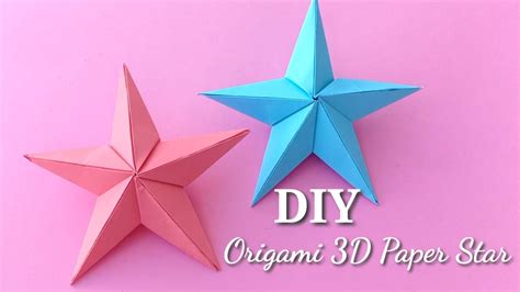 How To Make 3d Paper Star Diy Origami Paper Craft Youtube