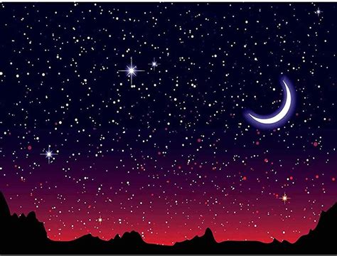 Starry Night Sky With Moon Ubicaciondepersonascdmxgobmx