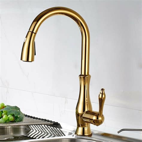 Explore a compelling warmth of golden hues with vibrant brushed moderne brass. Brushed Brass Finish Kitchen Faucet : Schmidt Gallery ...