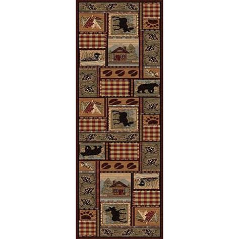 Rustic lodge bear moose modern casual area rugs for living room bedroom carpet thick soft large flannel mats easy to clean stain 60 x 39 inch. Bear Cabin Area Rugs