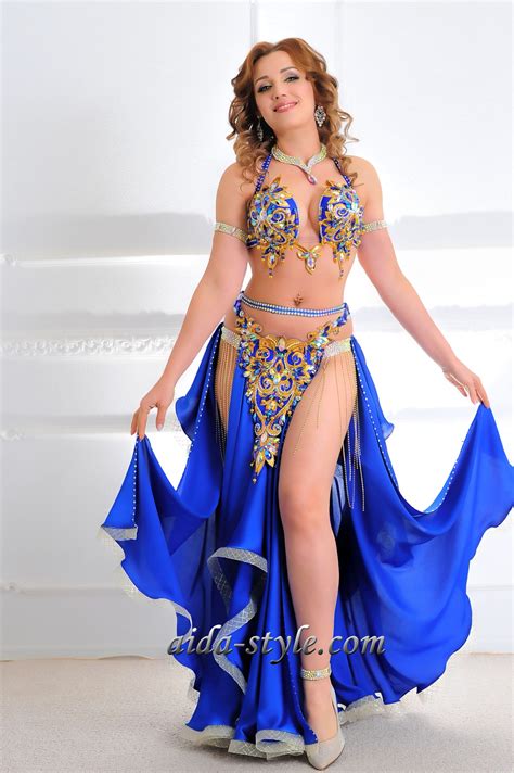 Blue Belly Dancing Outfit Aida Style