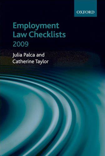 Employment Law Checklists 2009 Ebook Palca Julia Taylor Catherine