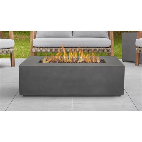 The fire top is composed of firm aluminum steel that upholds the included crystal rocks. Real Flame Aegean Stainless Steel Propane/Natural Gas Fire ...