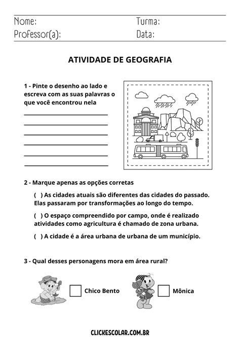 Avaliação De Geografia 2 Ano