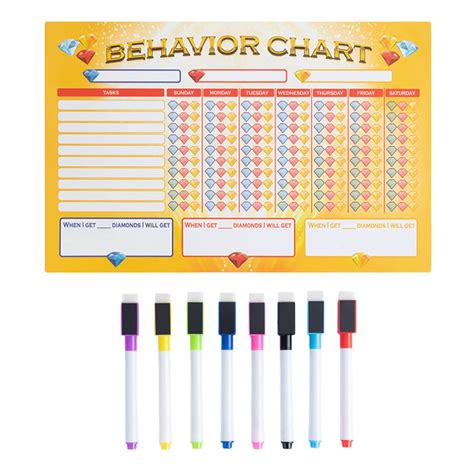 Buy Magnetic Behavior Chart Reward Chore Chart Erasable Responsibility