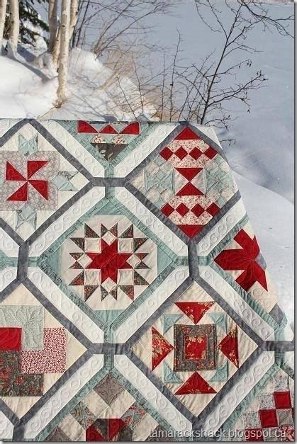 Scandi Style Red Grey Quilt Nordic Saturday Surprise Quilt Quilts