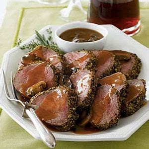 Stir in remaining 2 tablespoons tarragon and any accumulated beef juices on platter. Roasted Beef Tenderloin with Pepper and Caper Salsa Recipe