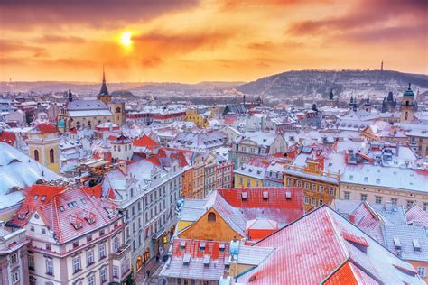 クリスマスの時期のプラハ チェコの風景 Beautiful 世界の絶景 美しい景色