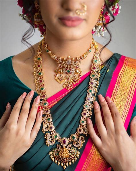 Latest Long Necklace Designs For South Indian Brides • South India Jewels Gold Necklace Indian